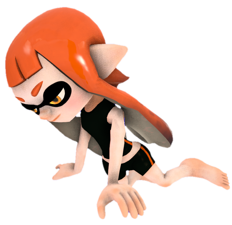 Gearless Inkling Girl ready to sleep by TransparentJiggly64 on DeviantArt