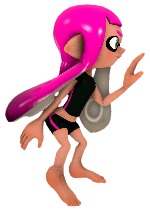 Pink Inkling Stock Icon Gearless Pink Inkling Girl waving by TransparentJiggly64 on DeviantArt