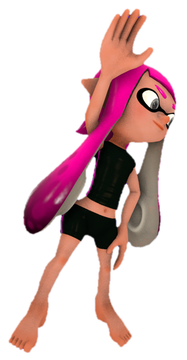 Pink Inkling Jumping Gearless Pink Inkling Girl stretching sideways by TransparentJiggly64 ...