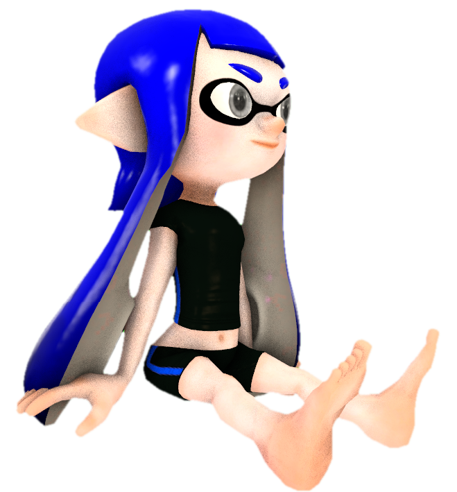 Blue Inling Gearless Blue Inkling Girl sitting by TransparentJiggly64 on DeviantArt