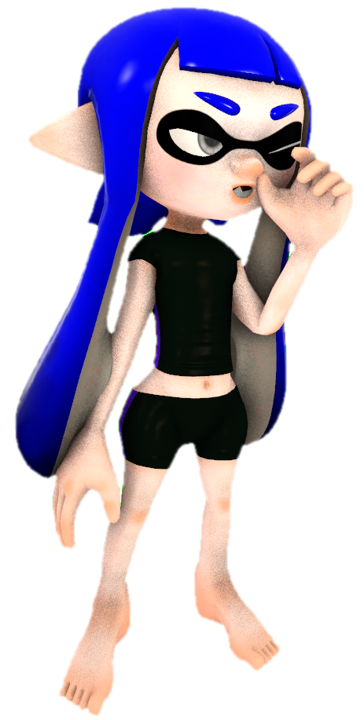 Blue Inling Gearless Blue Inkling Girl rubbing her eyes by TransparentJiggly64 on ...