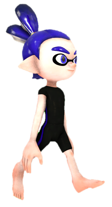 Gearless Blue Inkling Boy walking by TransparentJiggly64 on DeviantArt