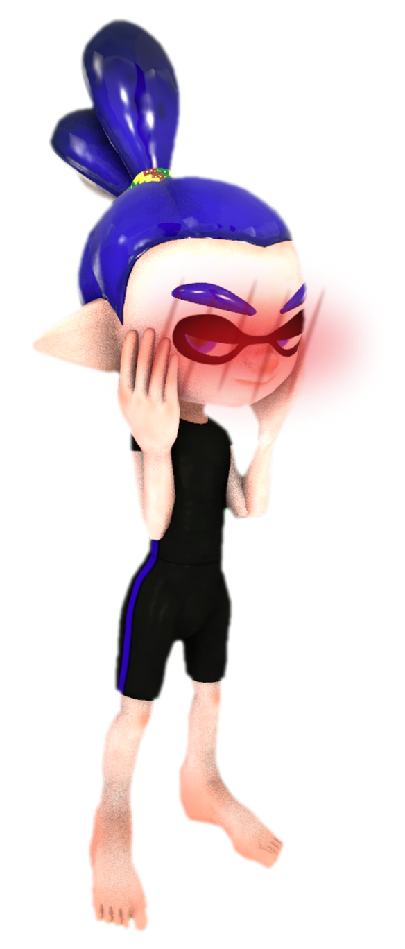 Blue Inling Gearless Blue Inkling Boy blushing 2 by TransparentJiggly64 on DeviantArt
