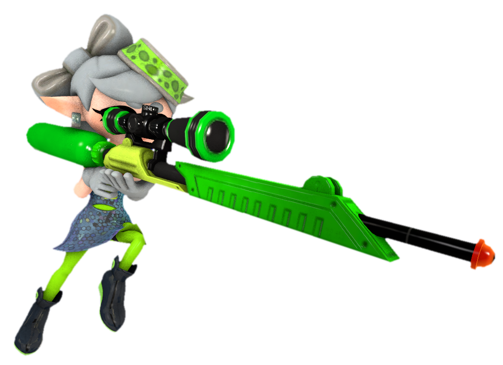 Idol Marie aiming in the air with a Splatterscope by ...