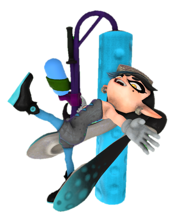 Callie Roler Callie (Cyan) dancing with her roller by TransparentJiggly64 on DeviantArt