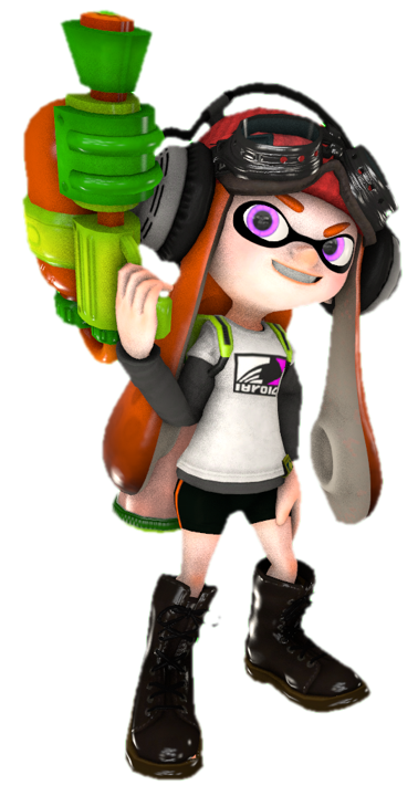 Inkling Meggy posing with a splattershot by TransparentJiggly64 on ...