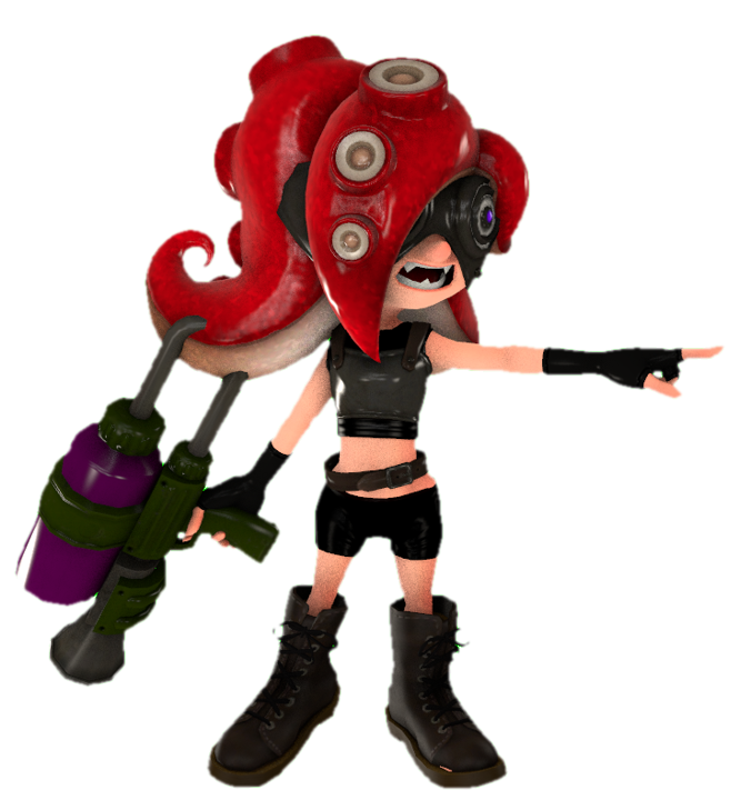 Enemy Octoling (S1) pointing by TransparentJiggly64 on DeviantArt