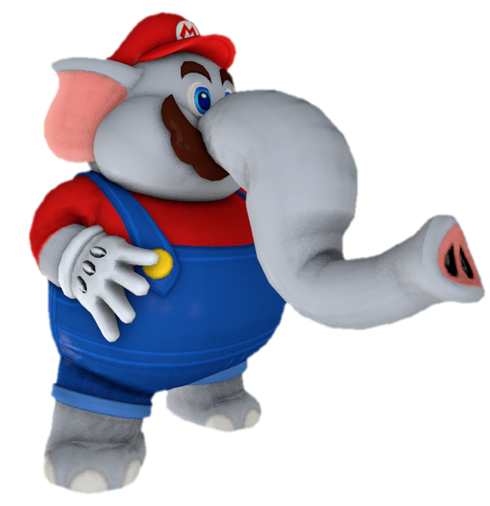 Elefante Rosa Mario Elephant Mario standing by TransparentJiggly64 on DeviantArt