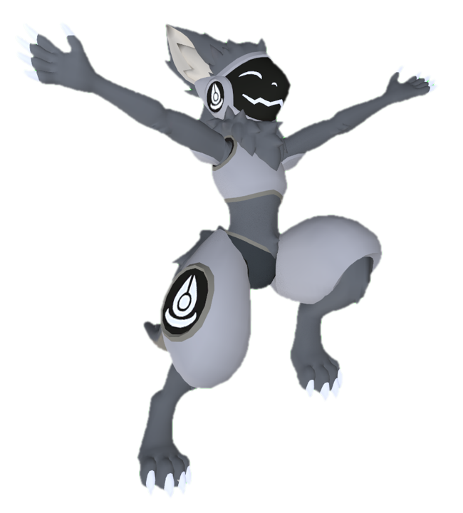 Protogen jumping with joy by TransparentJiggly64 on DeviantArt