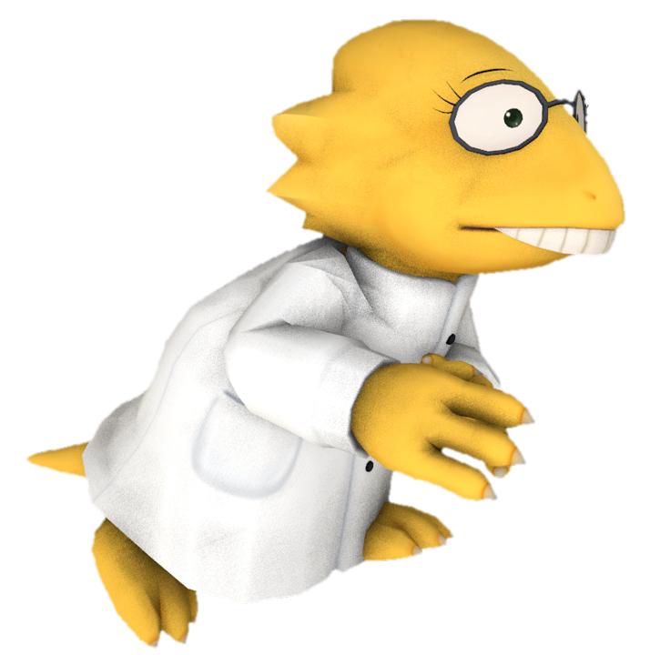Dr Alphys walking by TransparentJiggly64 on DeviantArt