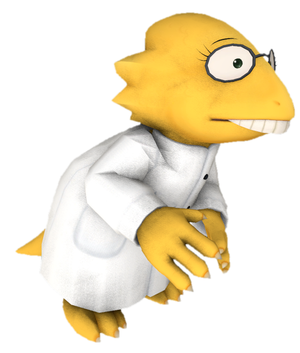 Dr Alphys standing by TransparentJiggly64 on DeviantArt