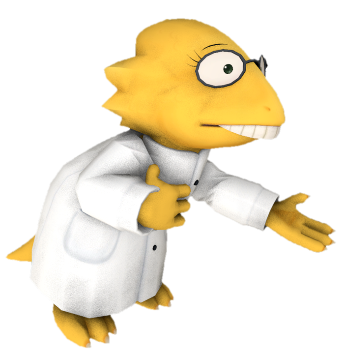 Dr Alphys showing something by TransparentJiggly64 on DeviantArt
