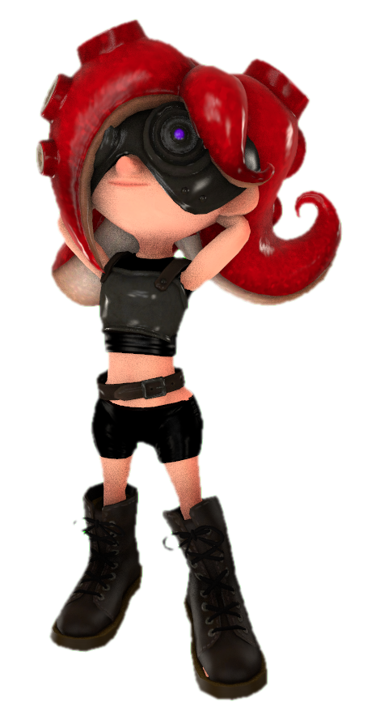 Enemy Octoling (S1) with hands behind her head by TransparentJiggly64 ...