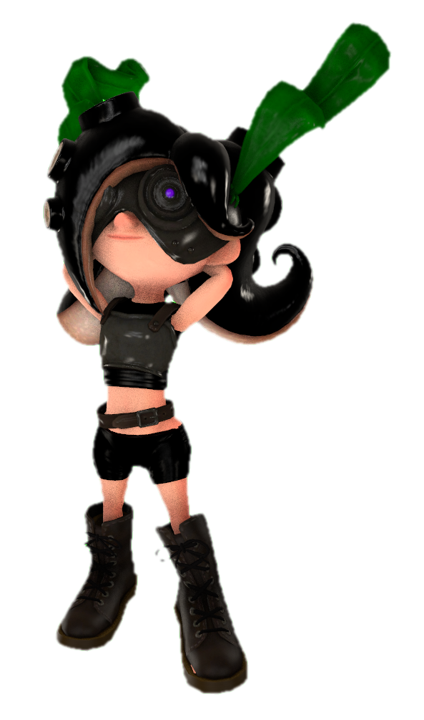 Elite Octoling (S1) with hands behind her head by TransparentJiggly64 ...