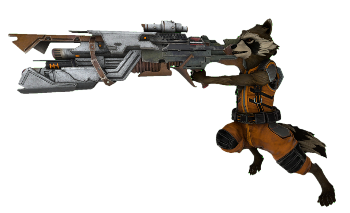 Rocket Rescuing Racoons Rocket the Raccoon jumping with his weapon by TransparentJiggly64 on ...