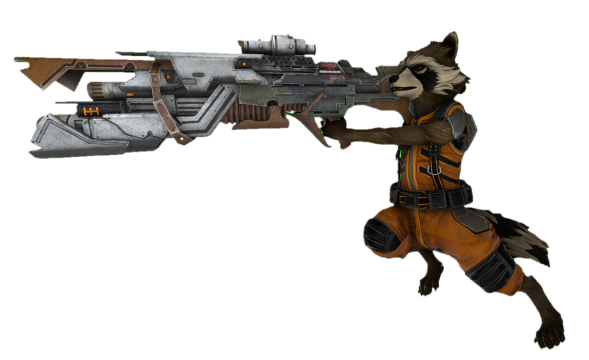 Rocket Rescuing Racoons Rocket the Raccoon jumping with his weapon by TransparentJiggly64 on ...