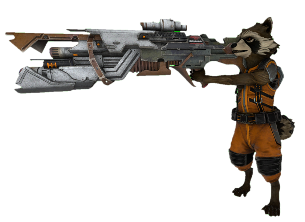 Rocket the Raccoon aiming his weapon by TransparentJiggly64 on DeviantArt