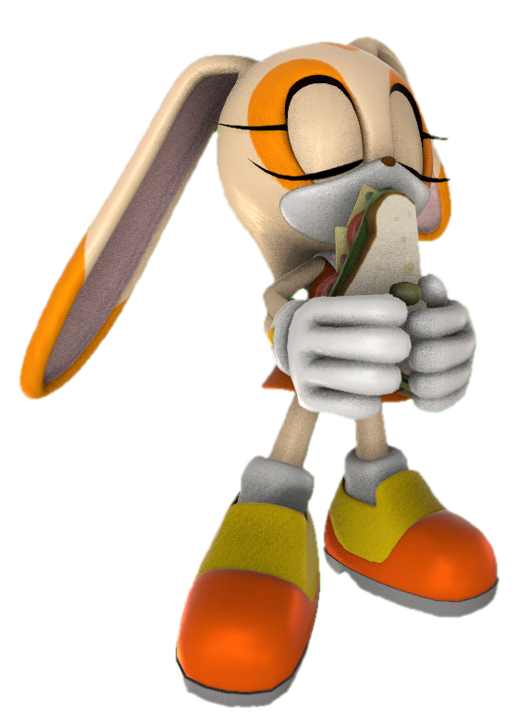 Cream the Rabbit eating a sandwich by TransparentJiggly64 on DeviantArt