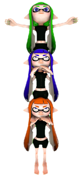 Side Order Inklings Three Inklings towering by TransparentJiggly64 on DeviantArt