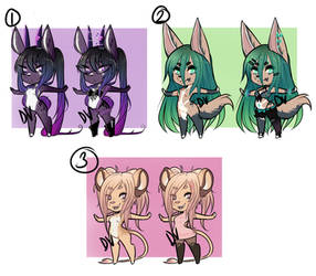 Mini chibi set- 20$ each- clothed+ OPEN