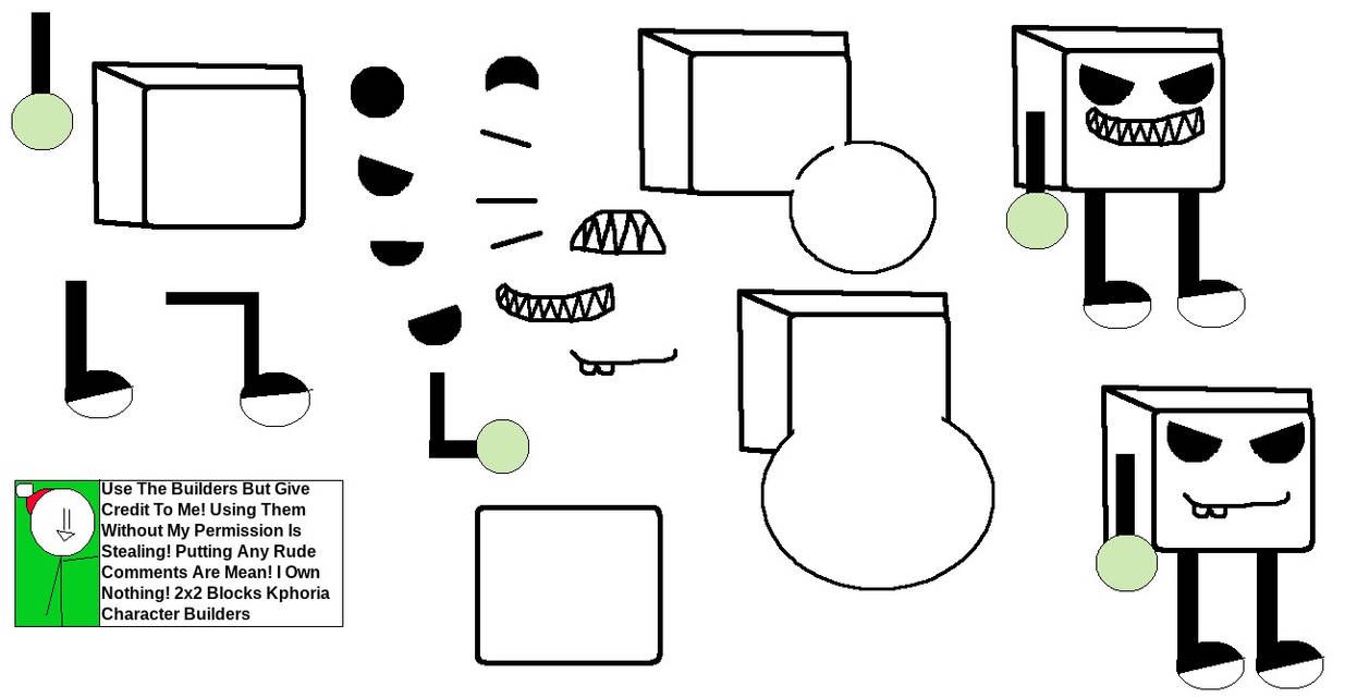 2x2 Blocks Character Builders by YourCoolCatCassius on DeviantArt