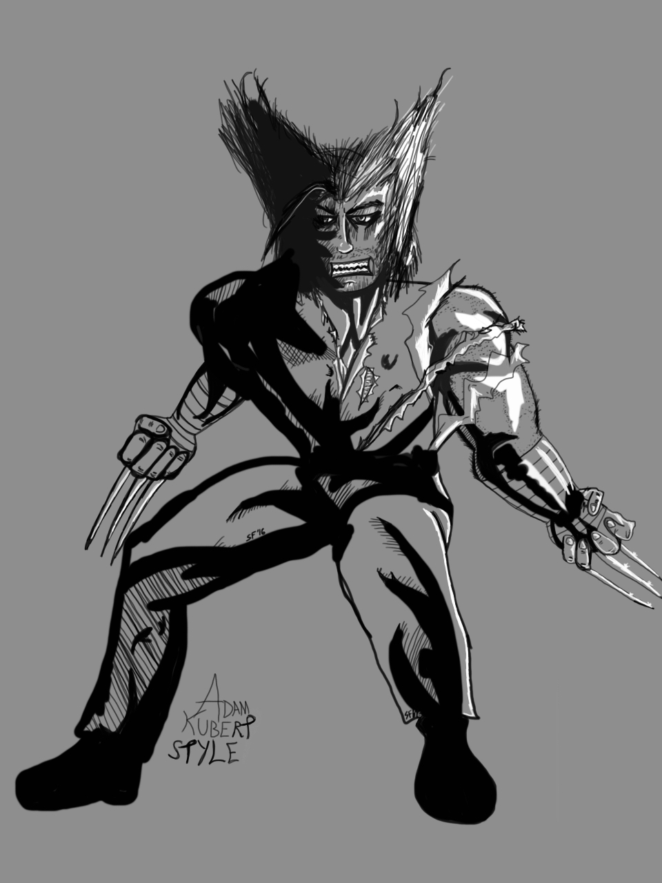 Adam Kubert style Wolverine 