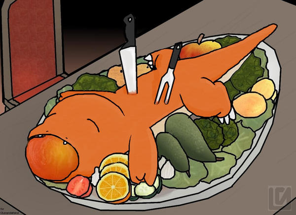 Charmander Cookk Dining with Charmander by Glumandafeind on DeviantArt