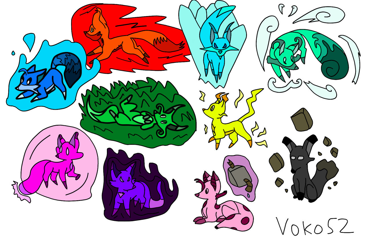 Element Comp Fox Elemental Foxes Contest Entry by voko52 on DeviantArt