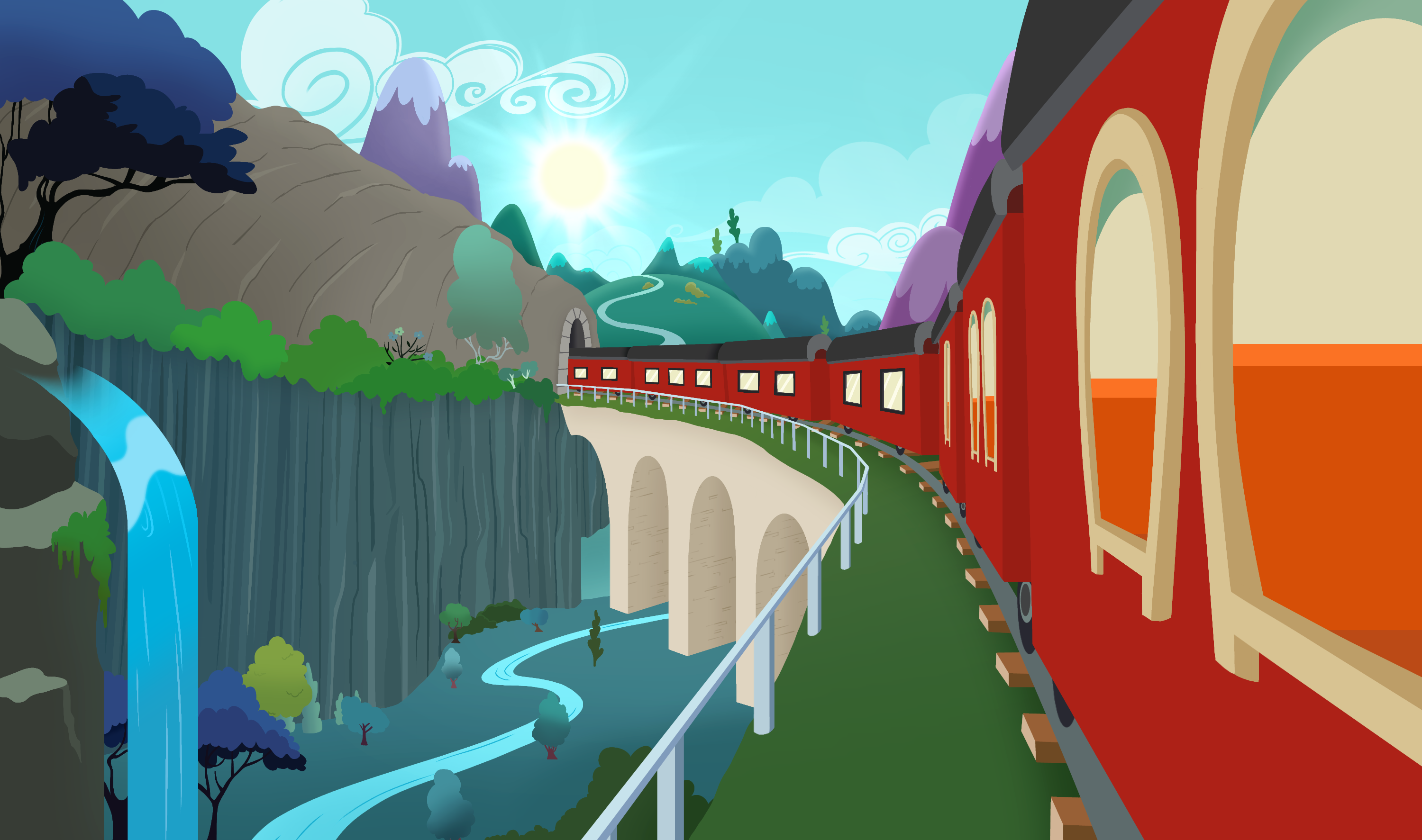 MLP Railway Background By PelinsTwinkle On DeviantArt mlp-railway-background-by-pelinstwinkle-on-deviantart