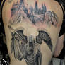 Thomas Riddle and Hogwarts Back Piece