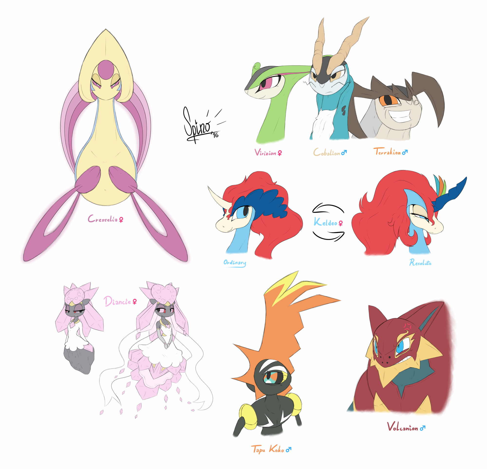 Minor Legendaries Doodles