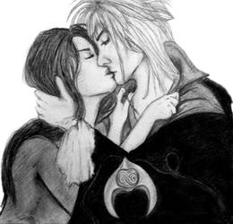 Labyrinth: Sarah \ Jareth Kiss - Queens Garden