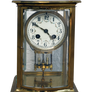 Antique TableTop Brass Clock Stock Photo 0124 PNG