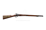 Old Rifle Gun Stock Photo FrontView DSC 0222 PNG