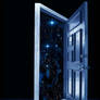 Door to Space- Stock Photo Premade Background BLUE
