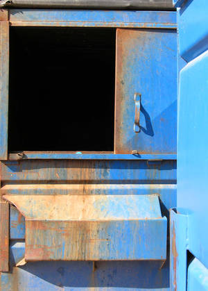 Blue Dumpster Garbage Can Stock Photo 0145 by annamae22