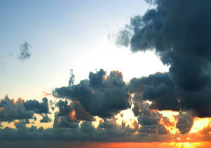 Sky on Fire-Stormy Sunset Sky Stock Photo 0342 by annamae22