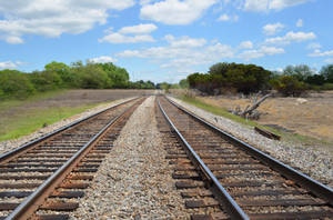 Railrod Tracks Premade Background Stock 0144 by annamae22