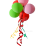 Ballon with Ribbons PNG Stock Photo 0191