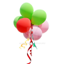 Ballon with Ribbons PNG Stock Photo 0189