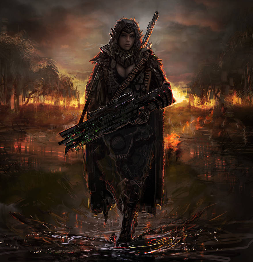 Elf Ranger character art by RoeeateR on DeviantArt