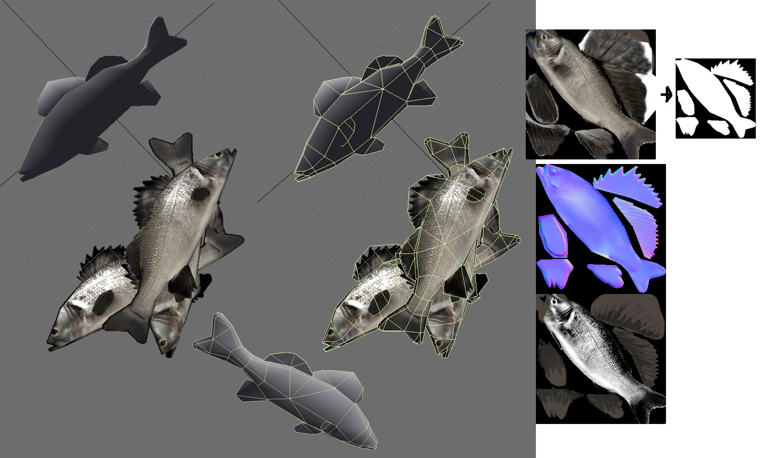 Low poly fish by Leyto on DeviantArt