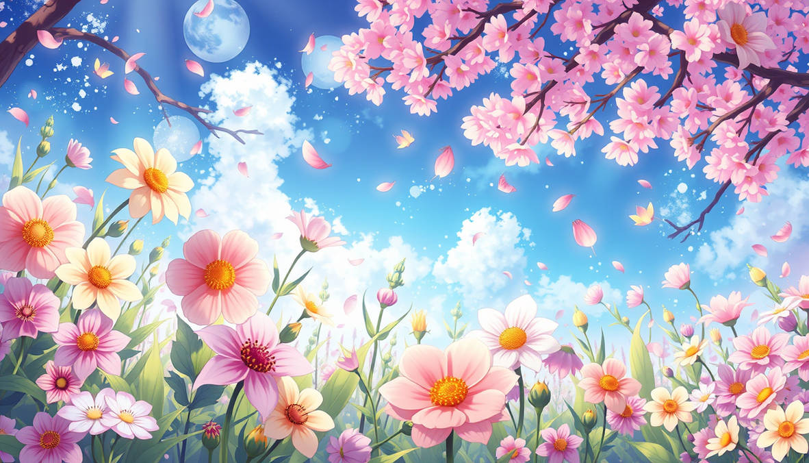 Patch of flowers in spring wallpaper by VelvetHareNEON on DeviantArt