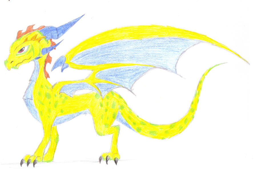 yellow dragon by angeldragon5 on DeviantArt