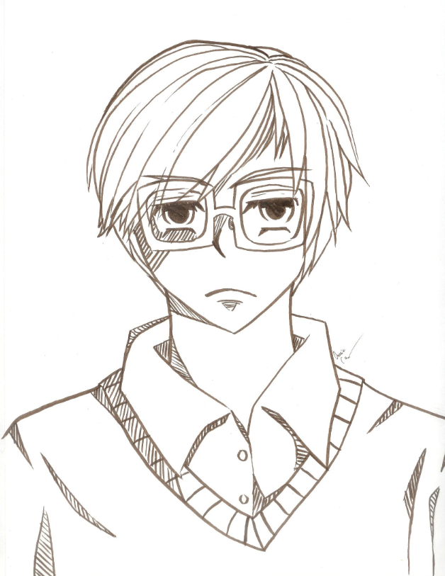 Drawing Anime Boy With Glasses by DrawingTimeWithMe on DeviantArt