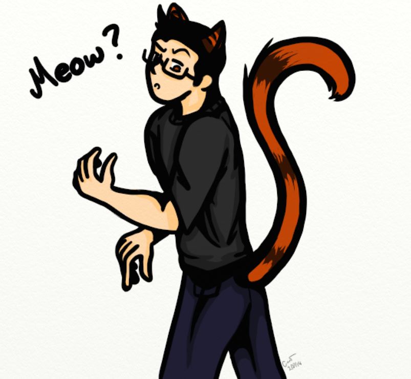 Markiplier fanart: cat Markiplier