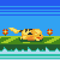 Crawling Pikachu - Pixelart