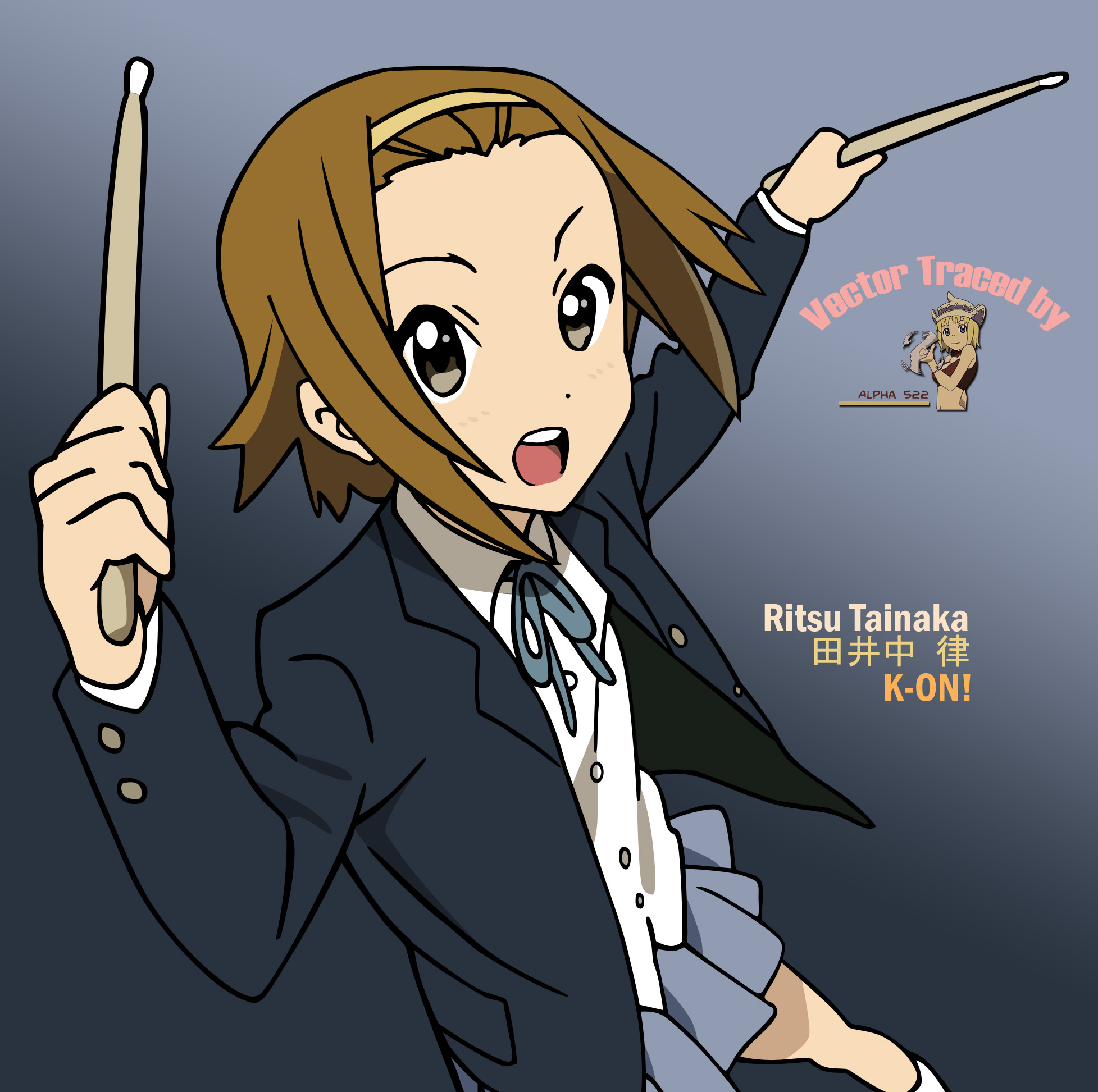 Ritsu Tainaka K-ON Vector