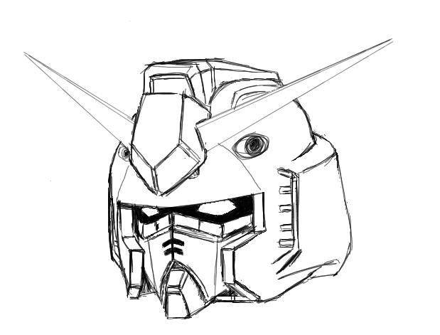 Gundam Head Pchat Sketch By Gundamwingex On Deviantart