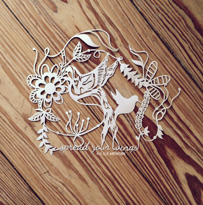 hummingbird papercut by KiaSuee hummingbird papercut by KiaSuee